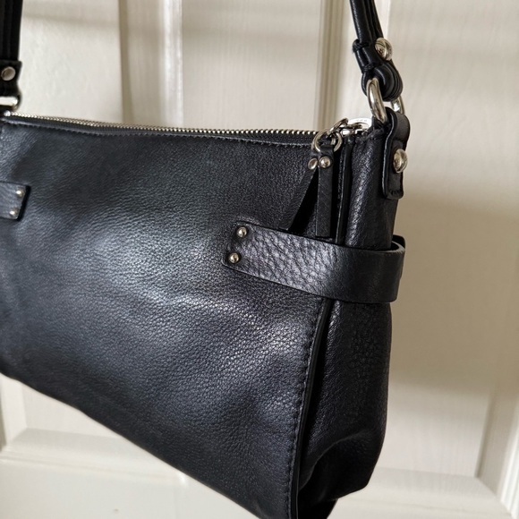 Banana Republic Shoulder Bag Pebble Leather Black Medium - Picture 6 of 16